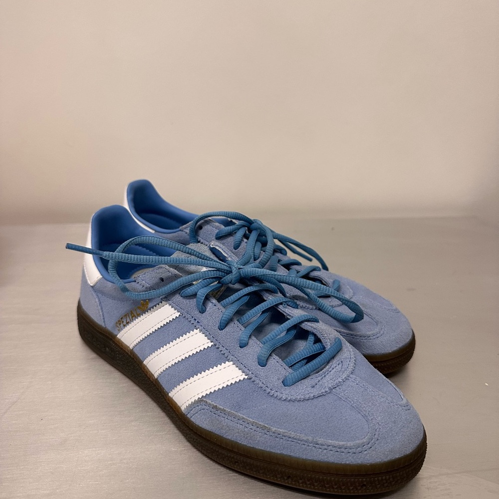 Adidas Light Blue and White Samba Shoes